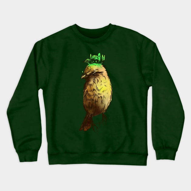 Mushroom Bird Crewneck Sweatshirt by Manfish Inc.